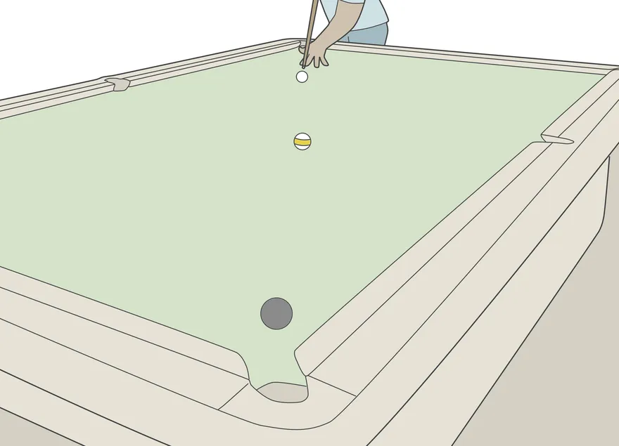 Comment courber une boule de billard