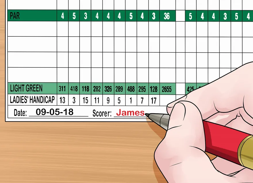 Comment lire une carte de score de golf