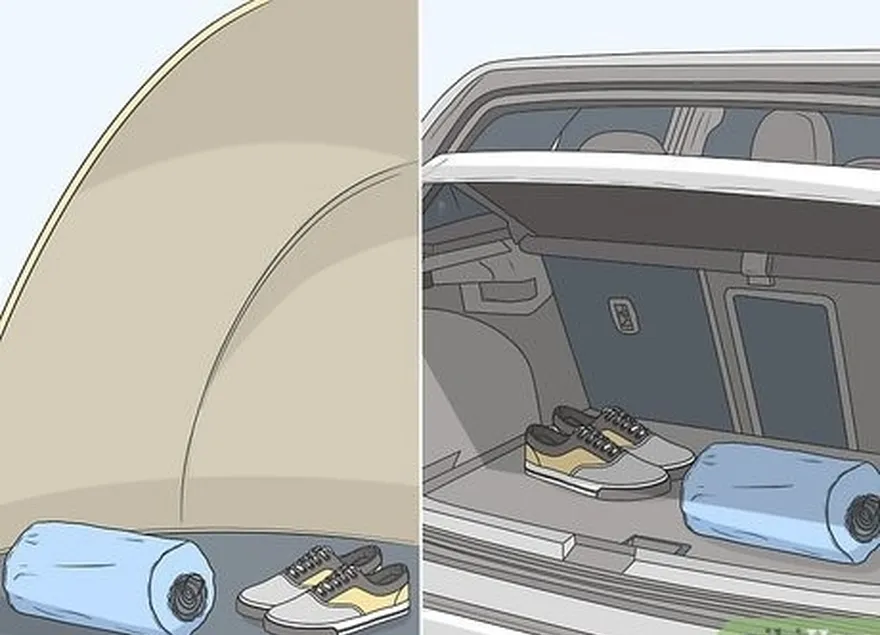 étape 5 gardez toutes les chaussures à l'intérieur de la tente ou de la voiture en permanence.