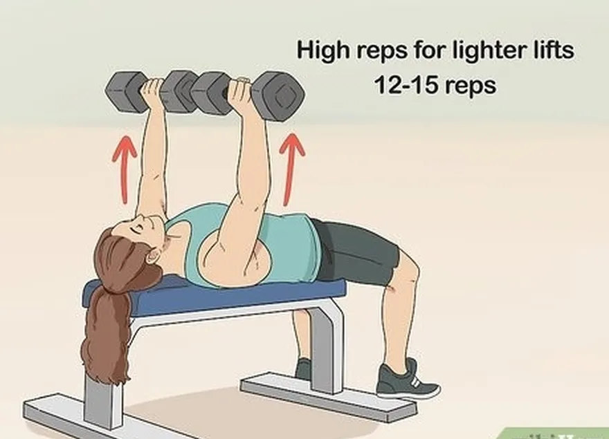 étape 3 effectuez des répétitions élevées pour des charges plus légères afin de développer l'endurance.