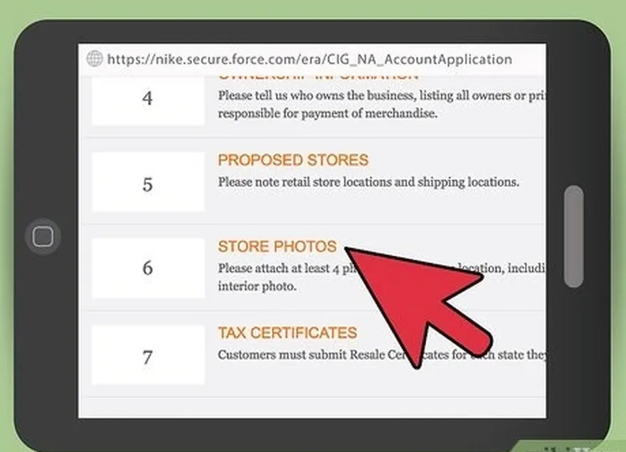 étape 1 fournir des photos du magasin.