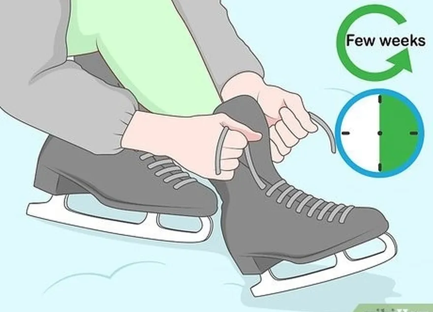 étape 1 ne pas't try to break in your skates all at once.