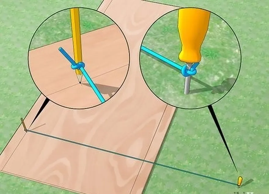 étape 5 attachez les extrémités d'une ficelle au tournevis et à un crayon.