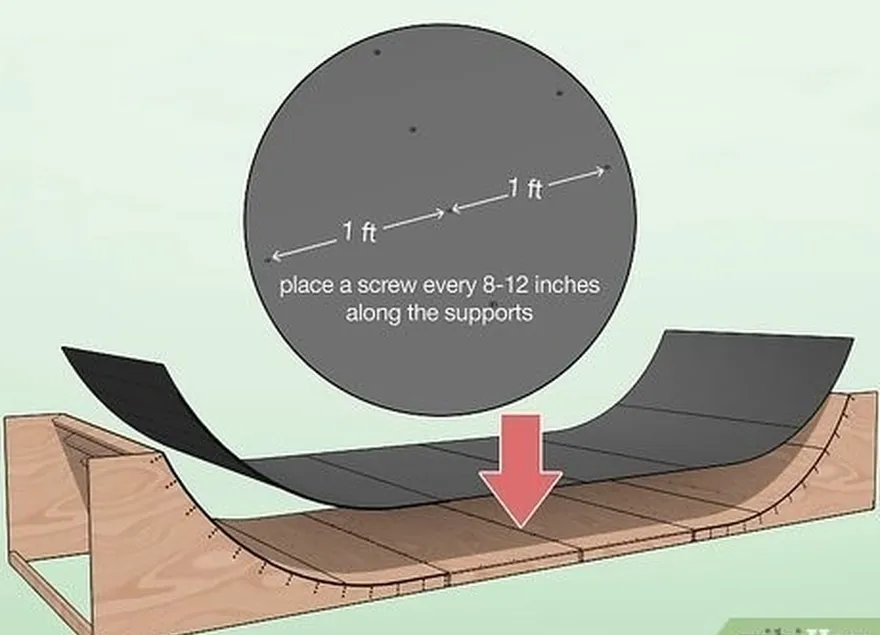 étape 5 mettez 1⁄4 in (0,64 cm) de revêtement de rampe comme dernière couche.