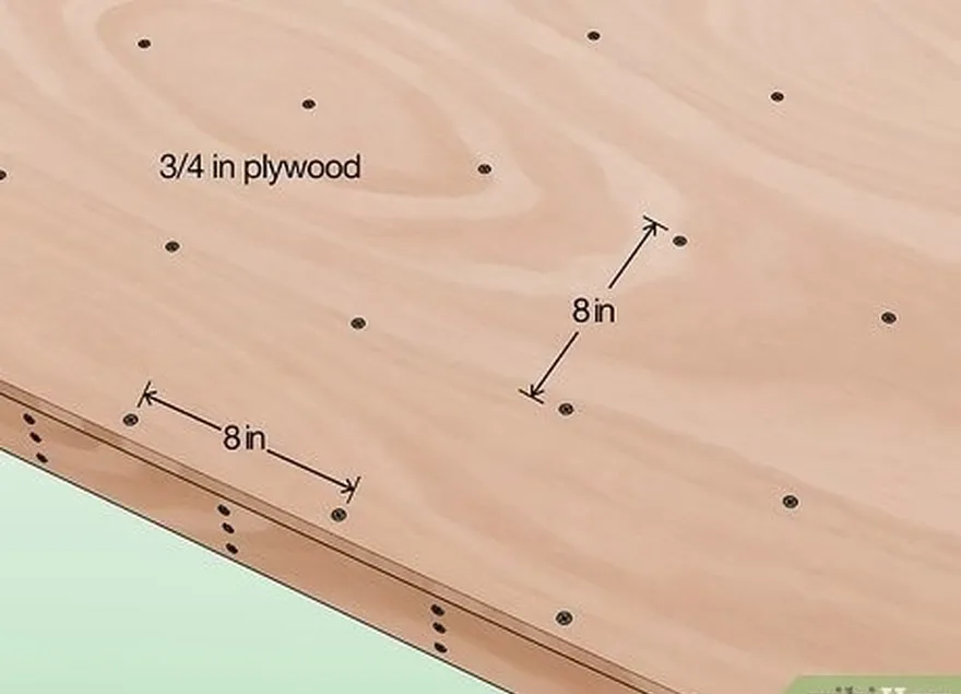 étape 4 couvrez les cadres de la plate-forme avec du contreplaqué de 3⁄4 in (1,9 cm).