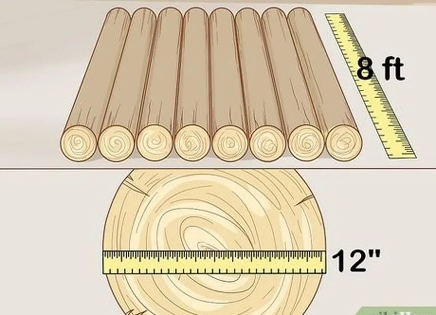 étape 1 rassemblez huit bûches de 2,4 m (8 pi) d'une épaisseur d'environ 30 cm (12 po).