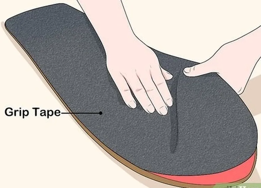 étape 4 couvrez le haut de la planche avec du grip tape.