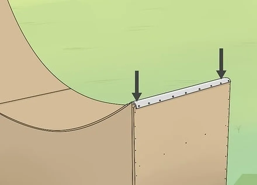 étape 9 finir avec un morceau de pvc au sommet de la courbe pour faire office de rebord.