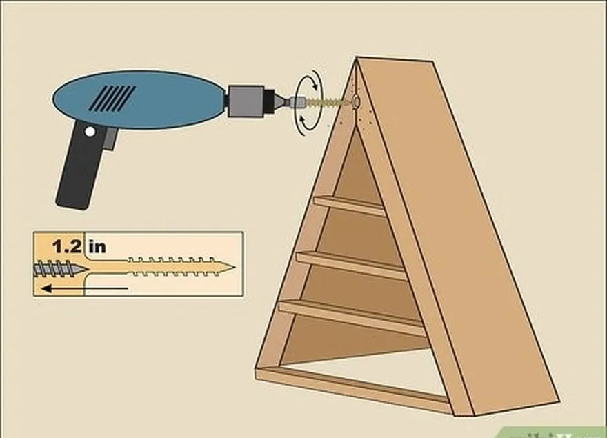 étape 7 percez deux trous dans le contreplaqué pour créer des points d'ancrage.