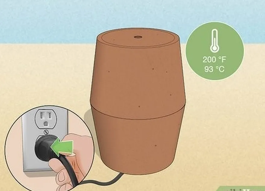 étape 4 branchez la plaque chauffante et laissez-la chauffer jusqu'à 93 °c (200 °f).