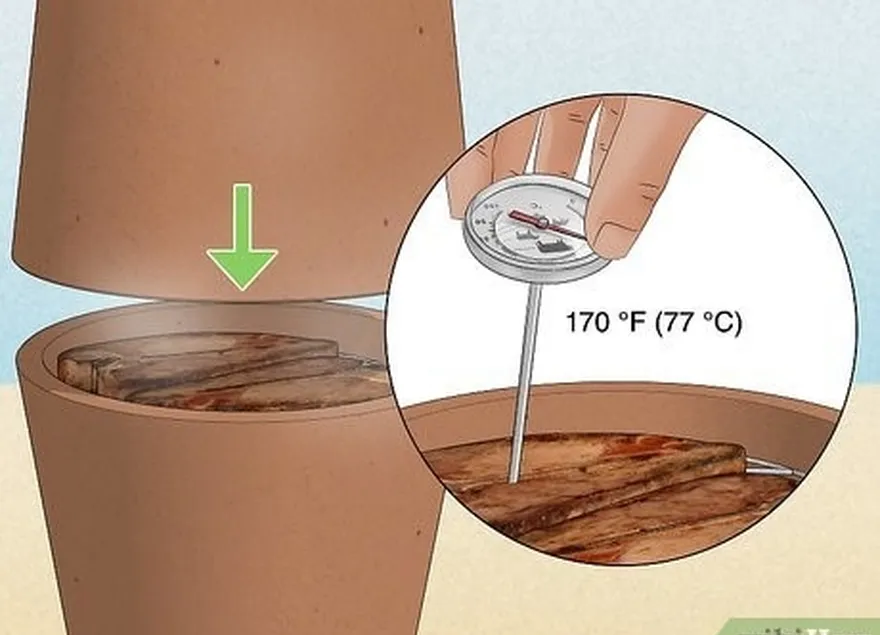 étape 5 faites cuire votre viande jusqu'à ce qu'elle atteigne une température interne de 170 °f (77 °c).