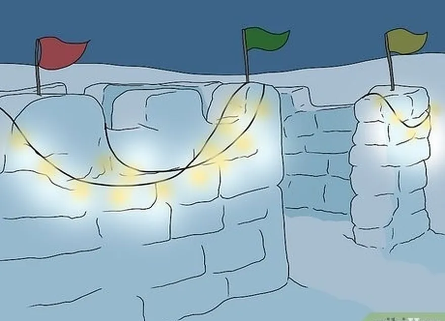 étape 3 ajoutez des drapeaux, des bonshommes de neige ou d'autres décorations.