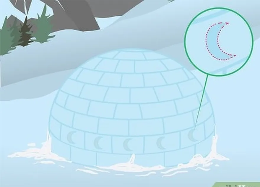 étape 1 sculptez des trous d'aération dans votre igloo pour éviter l'empoisonnement au co2.