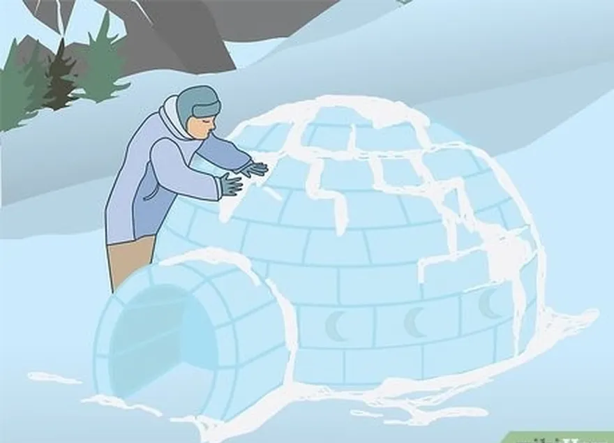 étape 4 renforcez votre extérieur avec de la neige et profitez de votre igloo.