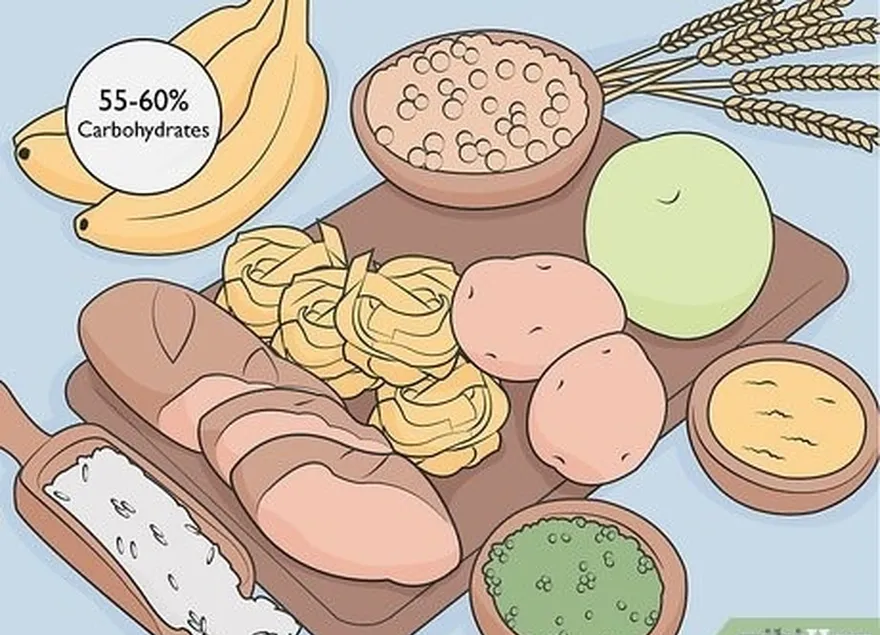 étape 6 mangez suffisamment de glucides pour qu'ils représentent environ 55 à 60 % de votre alimentation.