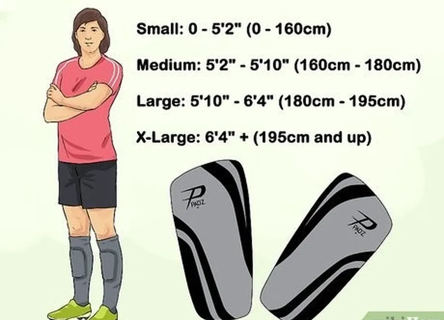 étape 3 dimensionner les protège-tibias en fonction de votre taille.