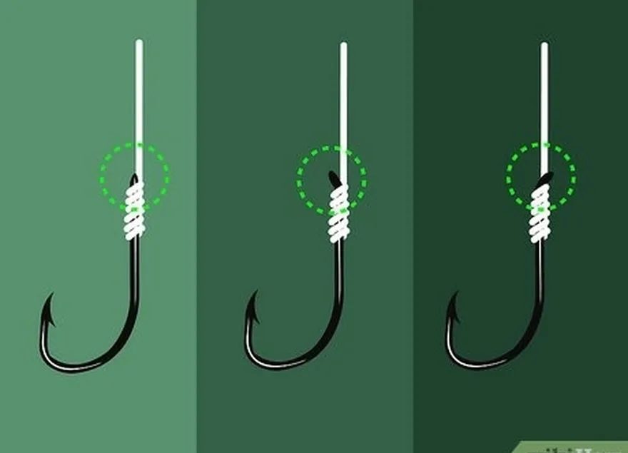 étape 5 utilisez l'hameçon droit, également connu sous le nom d'hameçon standard, pour un large éventail de styles et de poissons.