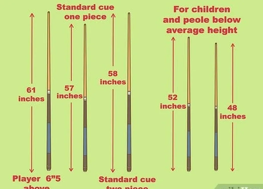 étape 4 choisissez une queue de billard dont la longueur est adaptée à votre taille.