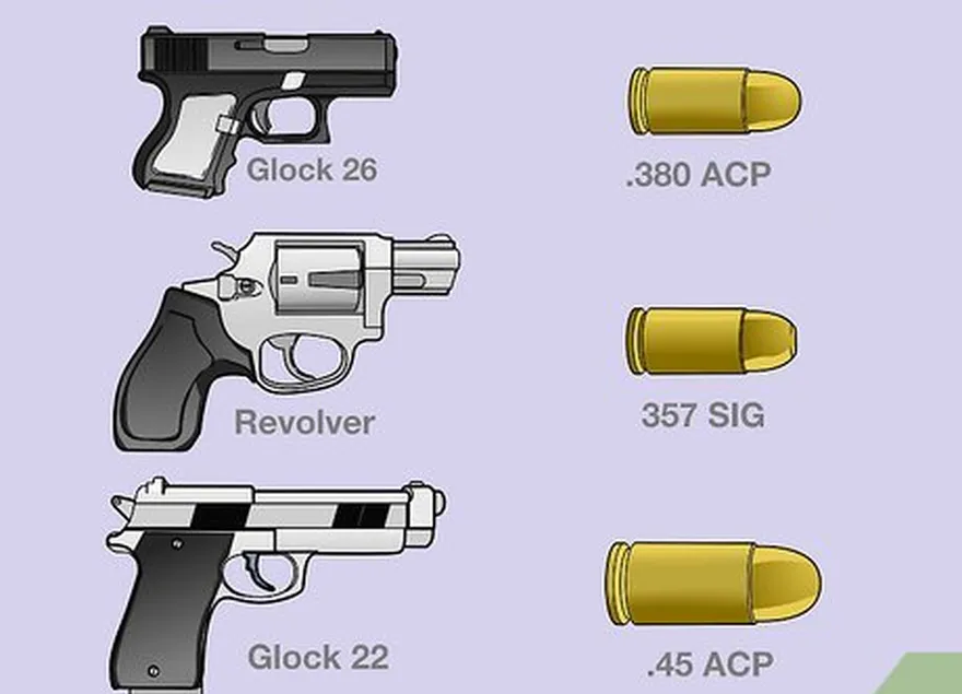 étape 2 comprendre le calibre des balles d'armes de poing les plus courantes.