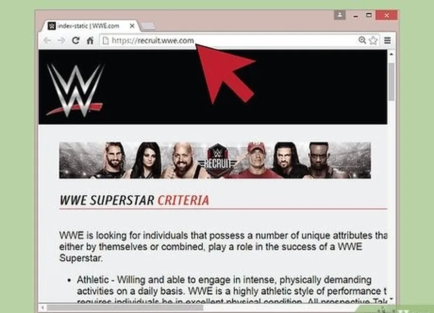 étape 3 postulez en ligne pour devenir catcheur de la wwe.