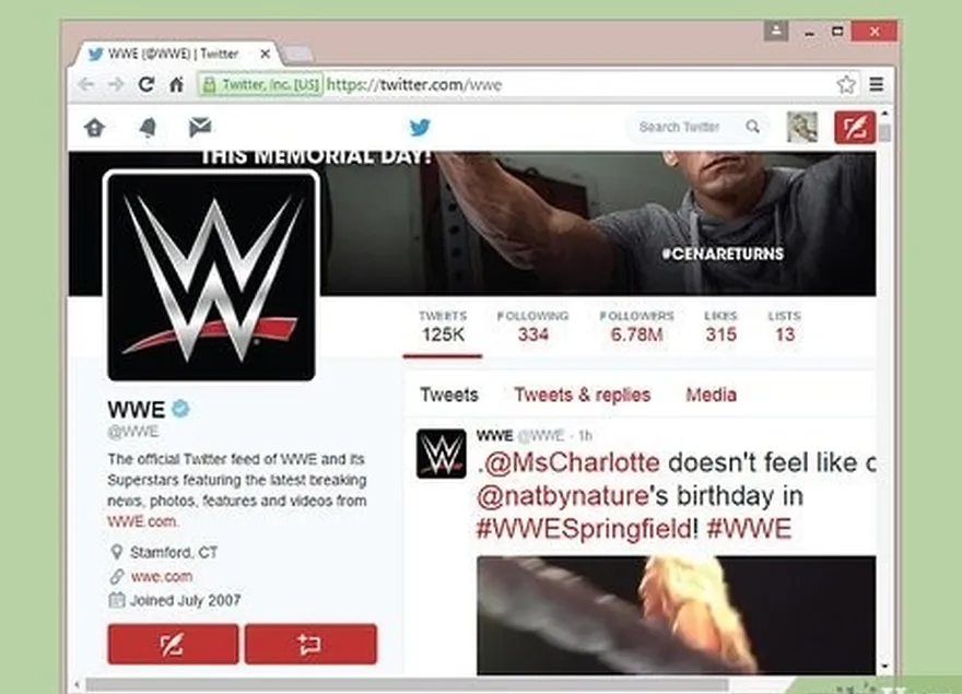 étape 3 trouver la wwe sur les médias sociaux.