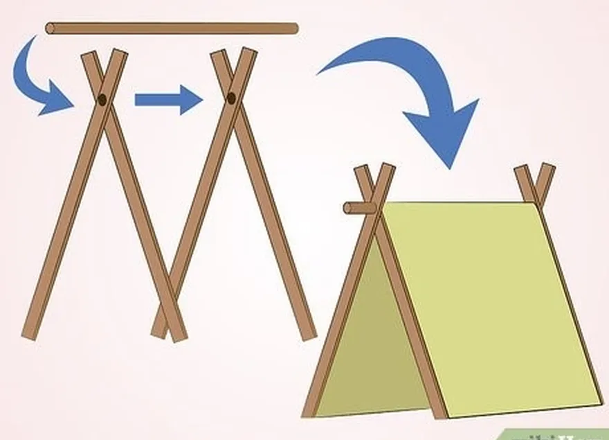 étape 1 fabriquer une tente en forme de cadre.