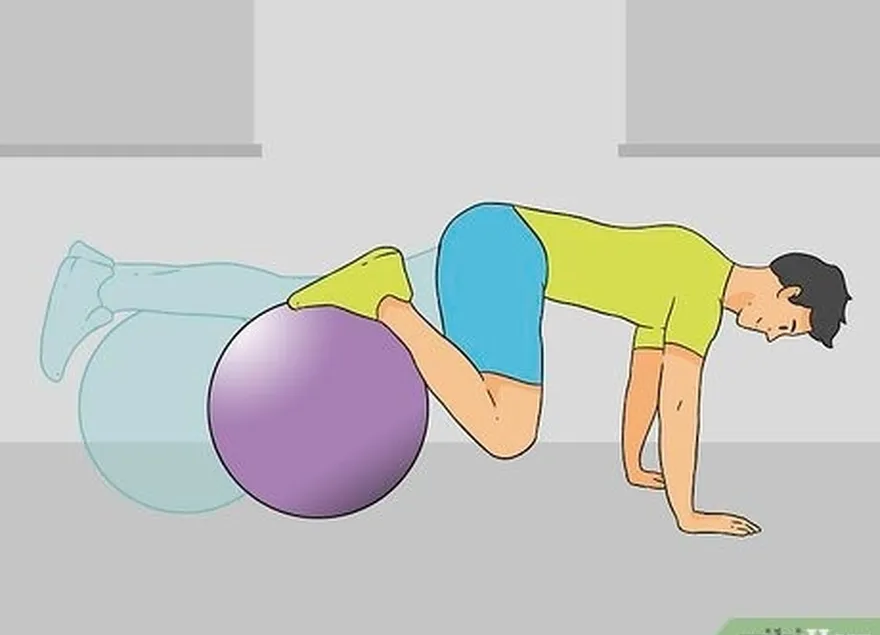 étape 3 essayez de faire des abdominaux avec un ballon d'exercice.