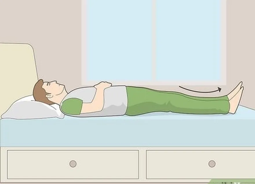 étape 7 descendez vos jambes sur le lit.