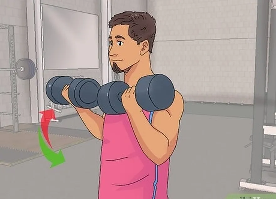 étape 1 effectuer des flexions des biceps...