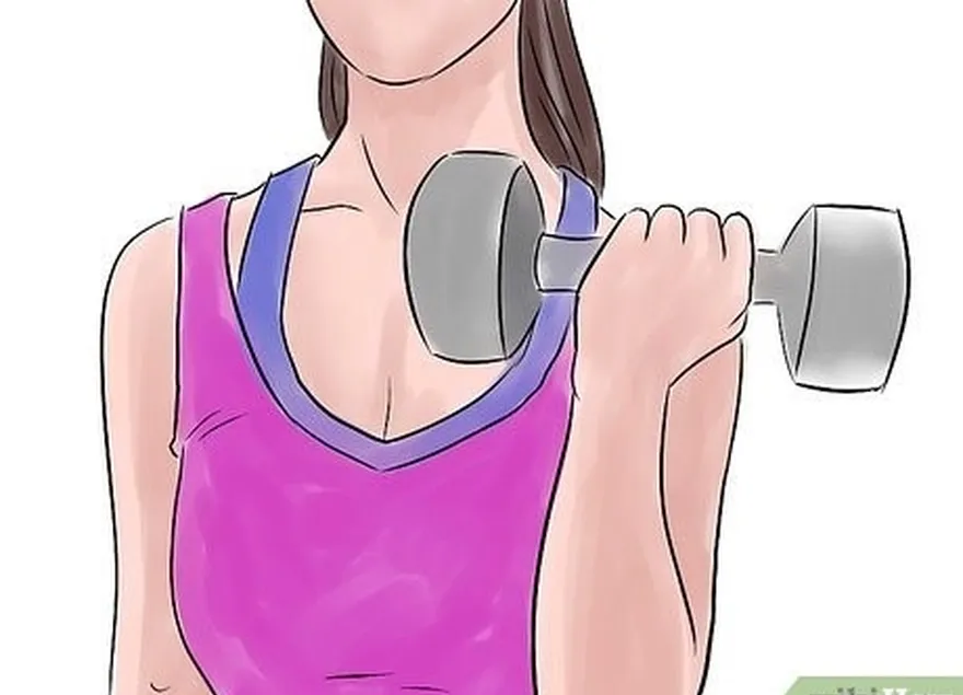 étape 1 faire des flexions des biceps.