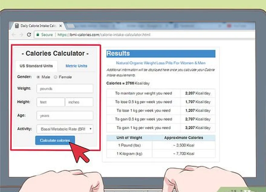 étape 2 calculez le nombre de calories que vous devriez consommer