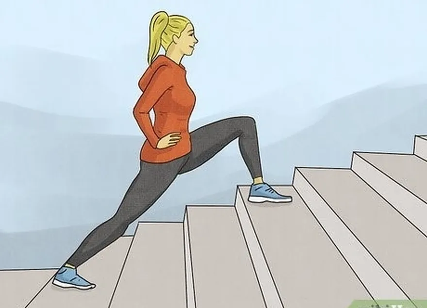 les fentes d'escalier sont un excellent exercice de musculation pour les jambes et les fessiers.