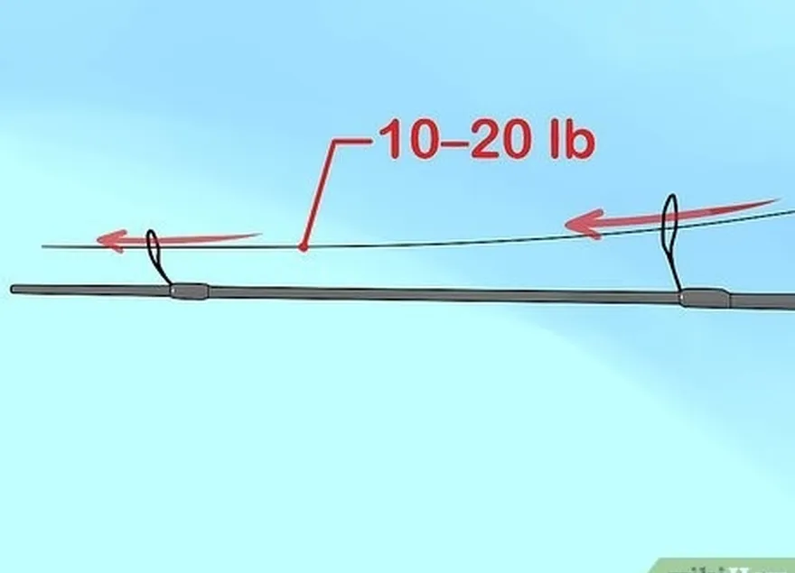 étape 2 enfilez un fil tressé de 4,5 à 9,1 kg dans les œillets de votre canne.