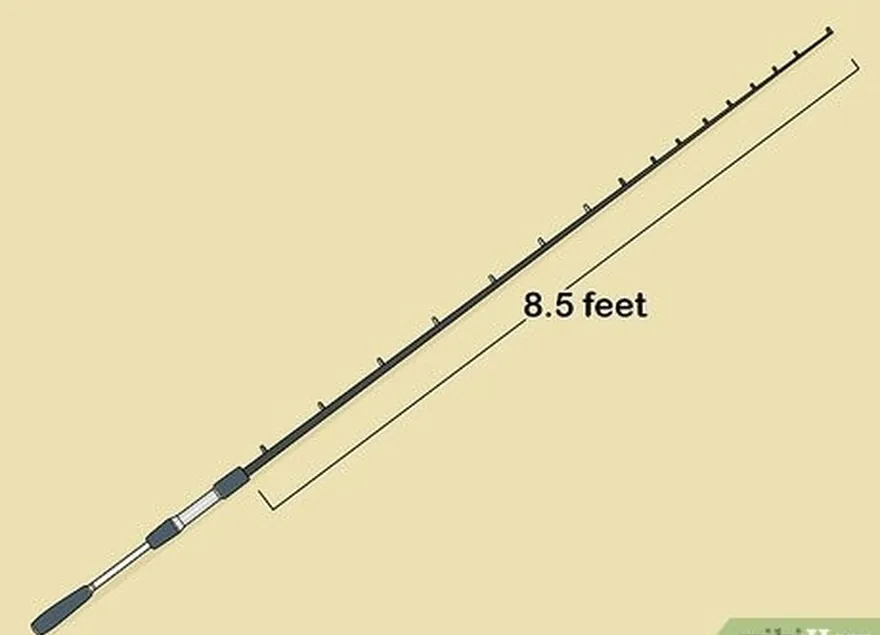 étape 2 utilisez une canne à pêche de 1,5 à 2,6 m de long pour pêcher des poissons plus gros.