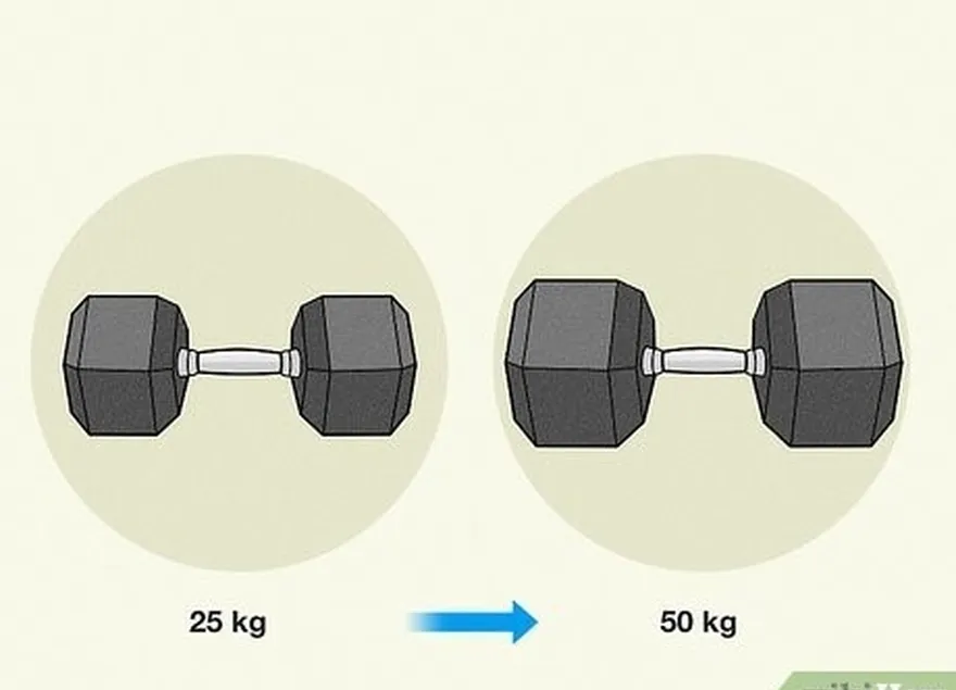 étape 4 choisissez un poids adapté à votre bras le plus faible.