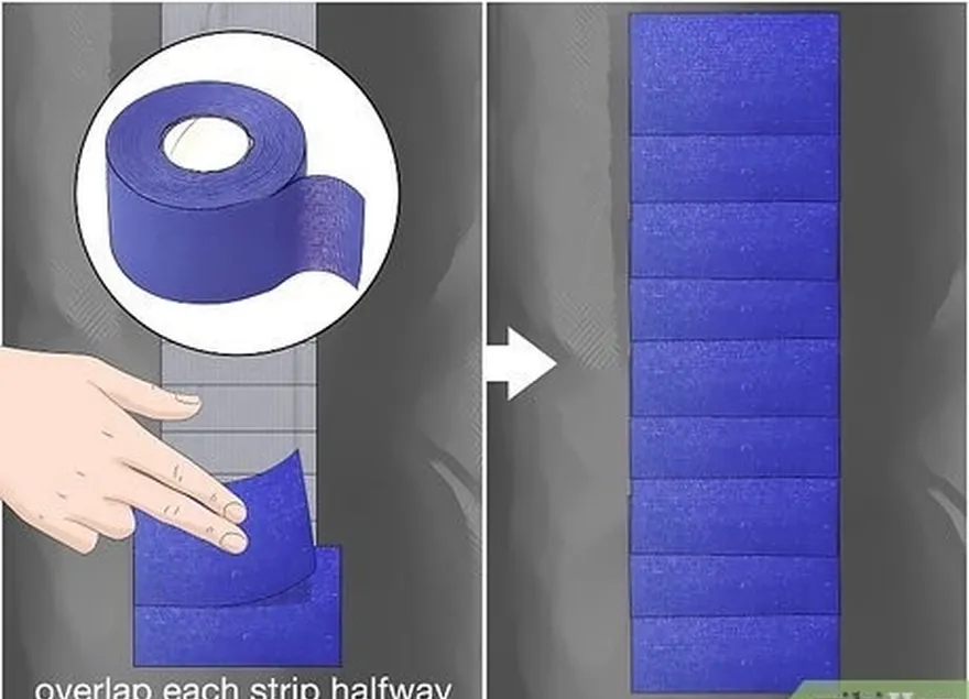 étape 7 : appliquez du ruban adhésif à l'horizontale sur la réparation pour la sceller.