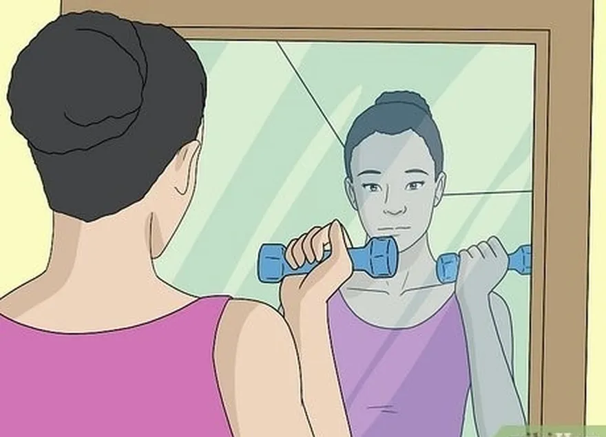 étape 1 observez votre forme dans le miroir pendant que vous vous entraînez.