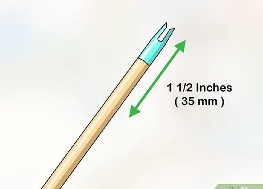 vous'll want to mark off 1 1⁄2 inches (3.8 cm) from the end of the shaft.