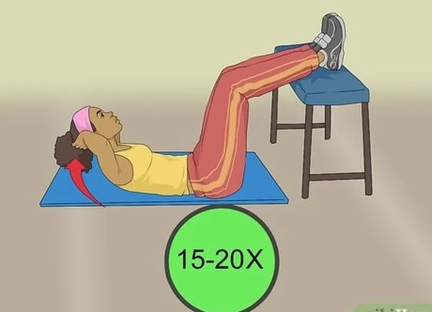 étape 3 utilisez un banc pour faire des abdominaux.