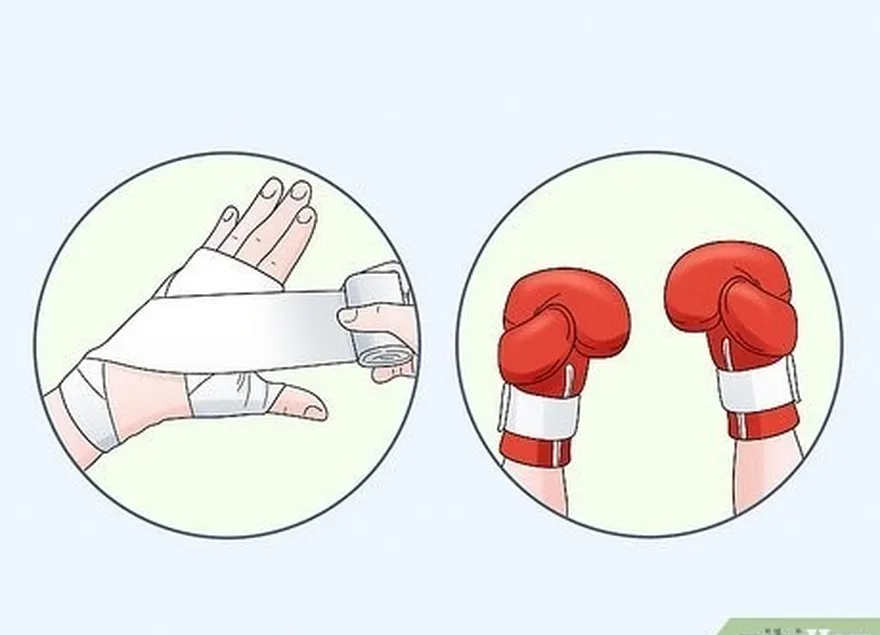 étape 1 utilisez des enveloppes pour les mains et des gants pour éviter les blessures si vous êtes un sportif de haut niveau.'re a beginner.