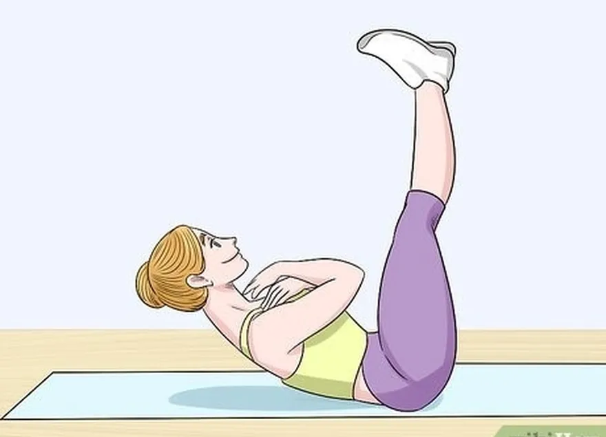 étape 5 faites des abdominaux avancés pour tonifier vos abdominaux et le haut de vos hanches.