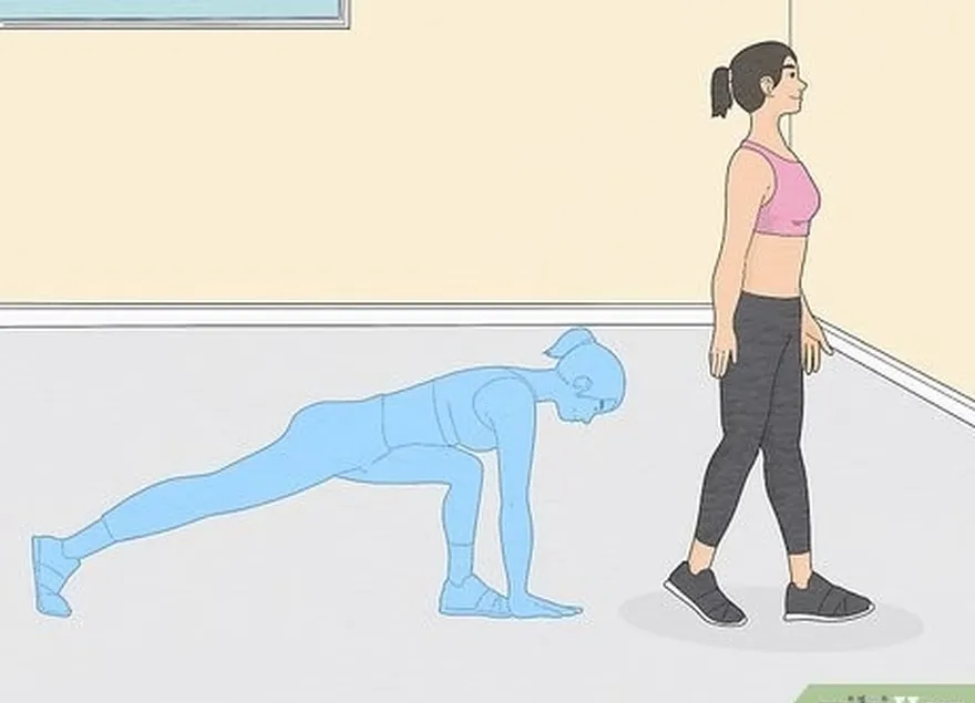 étape 4 passez de la planche à la position debout pour sentir la brûlure dans les muscles de vos cuisses.