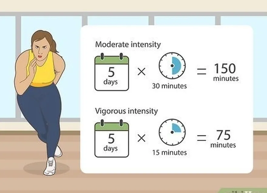 étape 2 faites au moins 150 minutes d'exercices cardio modérés ou 75 minutes d'exercices cardio vigoureux par semaine.