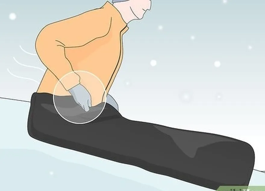 étape 5 accrochez-vous à la luge et gardez vos bras et vos jambes à l'intérieur de la luge.