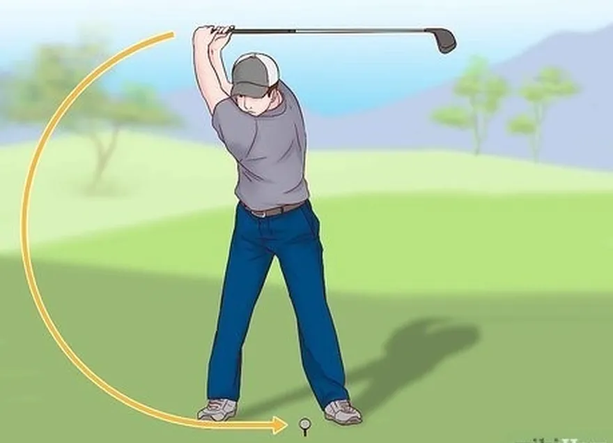 étape 4 effectuez un mouvement de balayage et déplacez votre équilibre vers l'avant pendant le downswing.