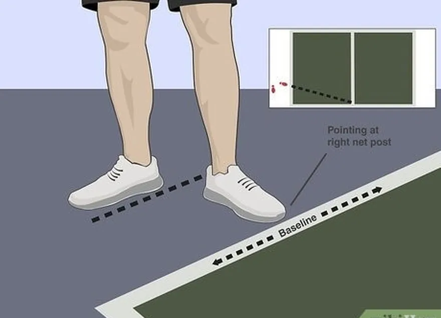 étape 2 placez-vous sur le côté, les pieds écartés de la largeur des hanches.