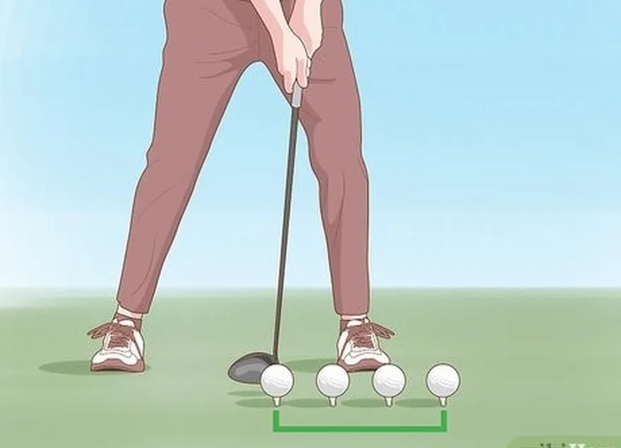 étape 1 utilisez la technique des 4 balles pour vous aider à visualiser le swing.