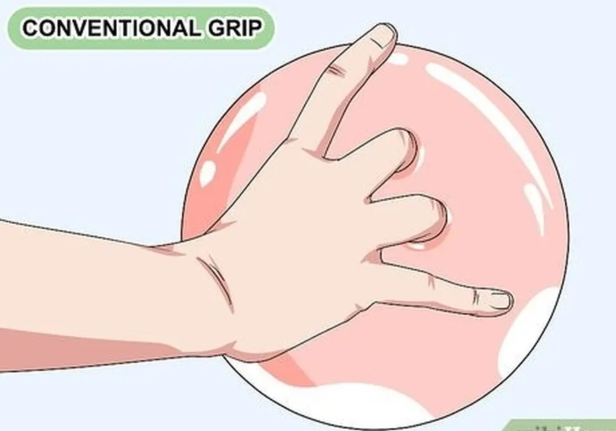 étape 1 essayez le grip conventionnel si vous êtes novice en matière de bowling.