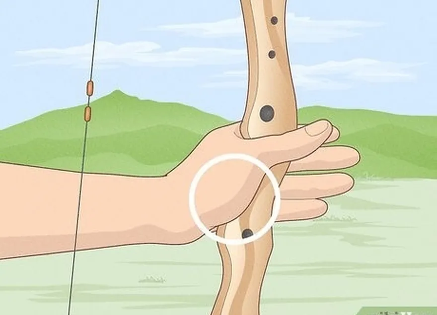 votre paume's position on the bow's grip greatly affects accuracy.