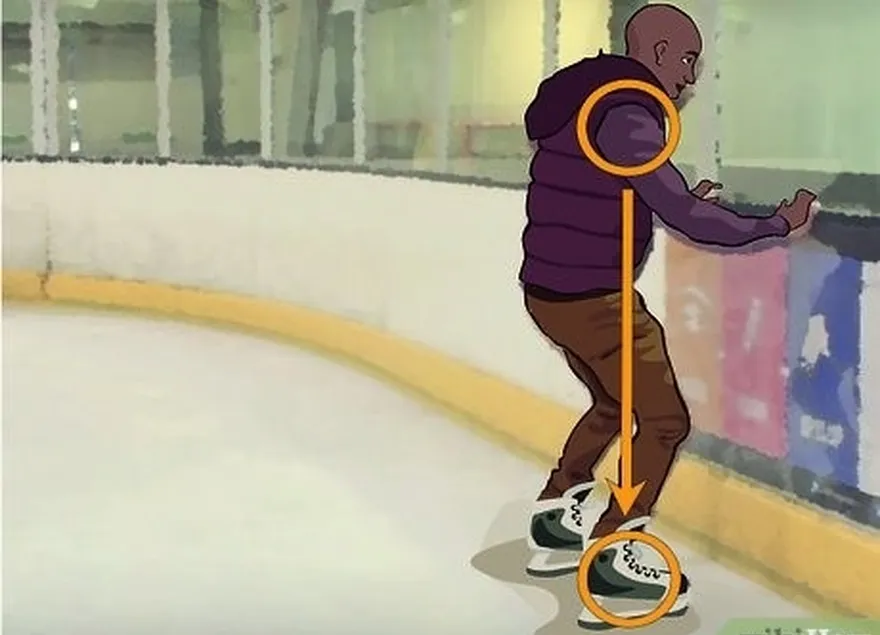 étape 3 gardez vos patins à la largeur des épaules.